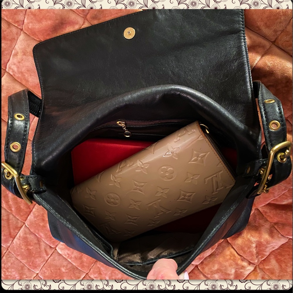 VINTAGE COACH BLACK LEGACY STUDIO FLAP BAG 9828 - Picture 8 of 17